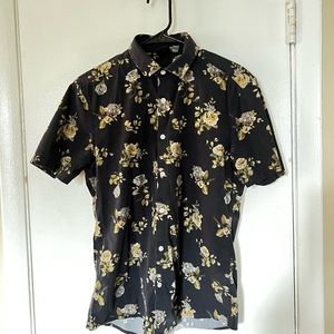 ASOS floral mens summer short sleeve button down shirt S Small